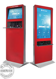Plancher tenant la station de charge de joueur/téléphone portable d'annonce d'affichage à cristaux liquides de Signage de Digital de kiosque de contact de wifi d'OS d'Android
