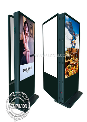 75 pouces 4K double écran WIFI Digital Signage Interactive Digital Totem Touch Screen Kiosque avec le système d'exploitation Win 11