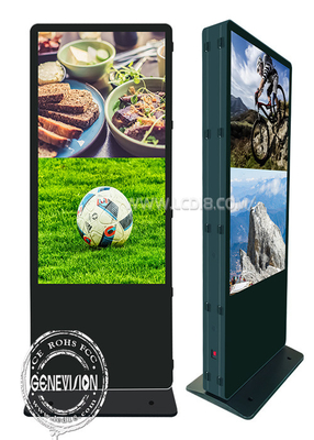 75 pouces 4K double écran WIFI Digital Signage Interactive Digital Totem Touch Screen Kiosque avec le système d'exploitation Win 11