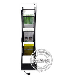 étagères en métal de joueur d'annonce d'affichage à cristaux liquides de kiosque de Floorstanding de la magazine 12.1inch