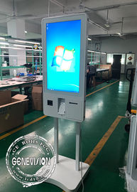 32 kiosque de commande de machine du kiosque Windows10 de paiement d'individu d'écran tactile de pouce PCAP avec l'imprimante thermique