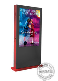 Affichage extérieur imperméable de kiosque de Signage de Digital de couleur rouge verre anti-éblouissant de l'AR de 55 pouces