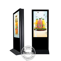 Écran d'intérieur latéral de la publicité d'affichage à cristaux liquides de support de plancher de Signage de Digital de kiosque de 55 pouces double