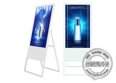 Support portatif de la publicité d'affichage à cristaux liquides de 55 pouces, écran tactile fixé au mur de kiosque de 10 points