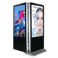 Double écran latéral d'intérieur 55&quot; d'affichage à cristaux liquides de Signage de Digital de kiosque pour la publicité de centre commercial