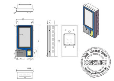 Écran tactile terminal 43&quot; de Floorstanding PCAP d'imprimante thermique de kiosque de service d'individu de position