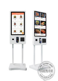 Support de plancher individu de 32 pouces commande le kiosque automatisé de paiement d'écran tactile pour les aliments de préparation rapide