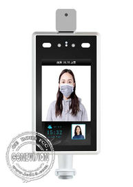 Plancher de reconnaissance des visages tenant des appareils de mesure de la température de Signage de Digital