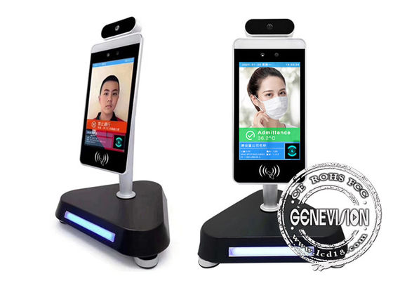 8&quot; Signage facial 200cd/m2 de WiFi Digital de reconnaissance avec le scanner de code de santé d'UE