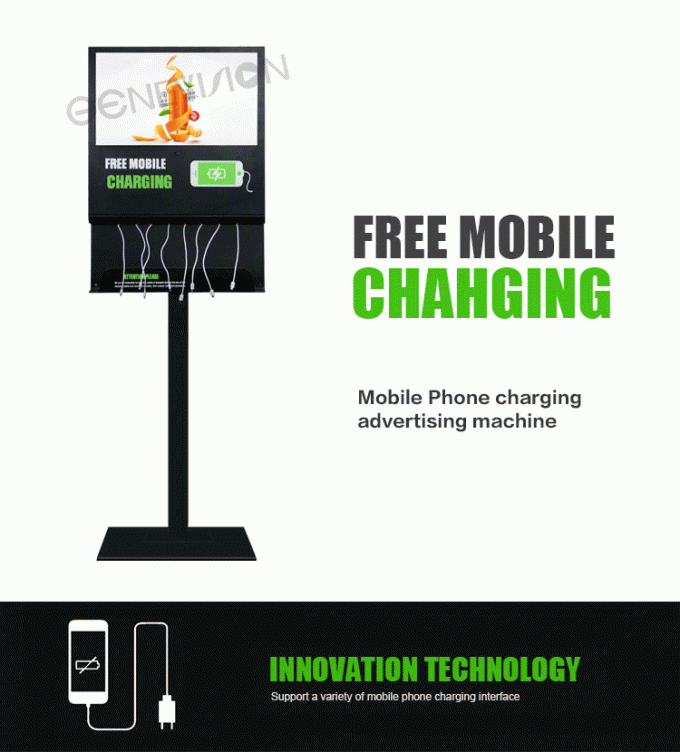 La station de charge de service d'individu publicité debout de plancher de 21,5 pouces et kiosque de remplissage de téléphone portable pour Moblie téléphone (MG215)