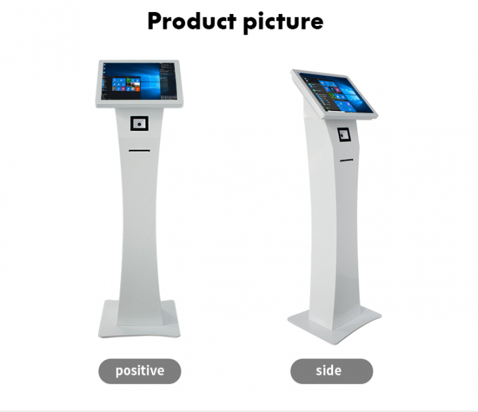 Kiosque debout libre de service d'individu de 21,5 écrans tactiles avec l'imprimante thermique