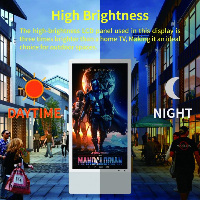 32/43/55 pouces Écran d'affichage mobile portable personnalisé Android affichage numérique totem extérieur 0