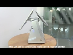 15.6 pouces Compte-rendu à écran tactile à double face Caisseuse