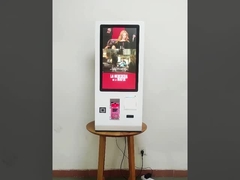 24 pouces bureau de réception de l'hôtel Check-in machine de paiement en libre-service avec distributeur de cartes