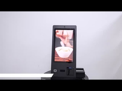 Lecteur de passeport OCR 24 pouces Bureau Hôtel Check-in Kiosque en libre-service avec caméra Microphone