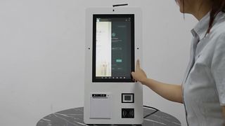 Kiosque à écran tactile d'enregistrement/départ automatique pour hôtel de 24 pouces