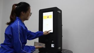 Kiosque d'auto-commande extérieur de 15,6 pouces avec lecteur d'empreintes digitales, 720P