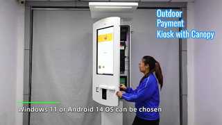 Kiosque extérieur à écran tactile : paiement en libre-service résistant aux intempéries