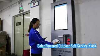 Kiosque extérieur de libre service actionné solaire de 27 pouces pour des stations