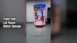 Affichage mobile facile d'écran d'affiche du triple pli LED