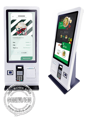 24 kiosques de bureau d'écran tactile de paiement de service d'individu de WiFi de pouce soutenant la carte de crédit de NFC