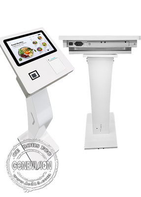 Kiosque d'écran tactile de service d'individu de paysage de scanner de WiFi de 15,6 pouces avec l'imprimante Free Standing