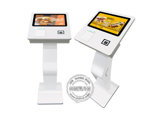 15,6 » kiosques terminaux de service d'individu d'écran tactile avec scanner d'imprimante le 2D