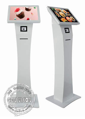 Kiosque debout libre de service d'individu de 21,5 écrans tactiles avec l'imprimante thermique