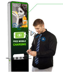 Totem d'intérieur de Signage de Digital de station de charge de téléphone de Moble kiosque de remplissage de téléphone portable de joueur de la publicité d'affichage à cristaux liquides de 21,5 pouces