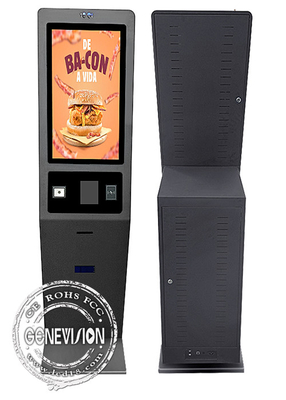 Écran tactile capacitif de kiosque de service d'individu de 27 pouces avec le lecteur Scanner de NFC d'imprimante