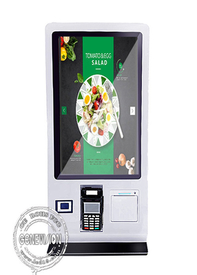 24&quot; kiosque de paiement d'individu de partie supérieure du comptoir de restaurant avec le scanner de code QR d'imprimante