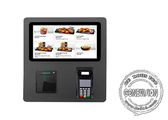 Kiosque automatique de service d'individu de 15,6 pouces commandant la machine de paiement pour Resaurant Kfc Mc