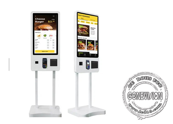 Machine automatisée de kiosque de service d'individu de paiement sans numéraire de 32 pouces pour le restaurant de nourriture de Kfc Mc de restauration rapide
