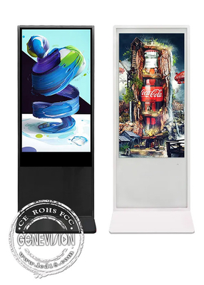 Plancher de kiosque d'écran tactile de 55 pouces tenant le joueur de la publicité d'affichage à cristaux liquides Android