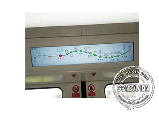L'affichage antichoc de barre de train du cadre ouvert 28.8inch 700cd/m2 de souterrain de Digital de généralistes de Signage a étiré l'affichage