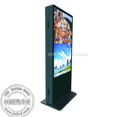 Affichage vidéo LCD à deux côtés, kiosques publicitaires, affichage à haute signalisation