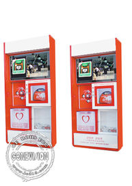 Signage de Digital de kiosque de coffret d'étalage d'affichage à cristaux liquides avec Wifi, station cardiaque de la publicité de premiers secours de secours d'AED
