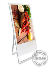 Cadre ultra mince commercial de panneau de menu de restaurant d'affichage de support d'OS d'Android de 43 pouces de Signage portatif pliable d'affichage à cristaux liquides Digital