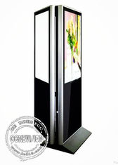 Signage de Digital de kiosque de magnétoscope de signe de publicité d'écran d'affichage à cristaux liquides de côté du double 65inch avec le logiciel de gestion à distance