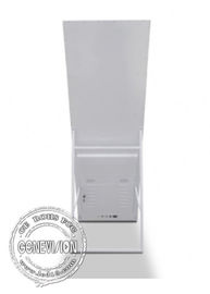 Kiosque blanc de bannière d'écran tactile d'aluminium du Super Slim PCAP d'affichage à cristaux liquides d'Android de kiosque interactif d'affiche