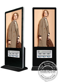 Aéroport annonçant 55&quot; kiosque sans fil de station de chargeur de signage numérique de WIFI pour les téléphones portables multi