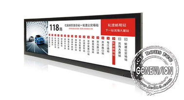 Type affichage de TFT de moniteur de bout droit taille spéciale coupée 28 par pouces pour le joueur de la publicité d'autobus