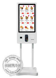 Murez le kiosque de commande WIFI de service d'individu de machine de nourriture montable 32 pouces avec la position/imprimante de billet