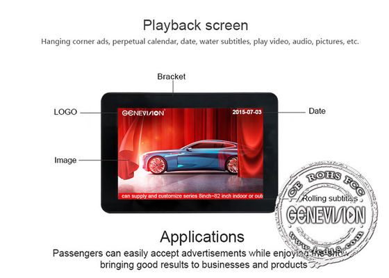 16.7M la publicité portative Media Player de Digital de 10,1 pouces pour le taxi