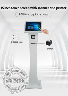 Style debout libre de kiosque capacitif interactif d'écran tactile d'Android de 21,5 pouces