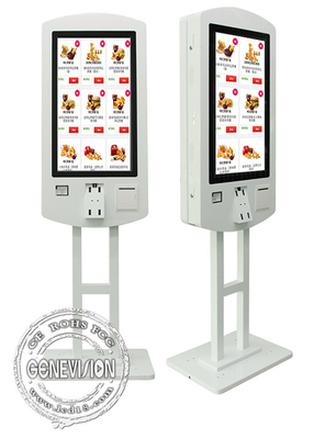 Service de commande d'individu de kiosque de double écran tactile latéral de 32 pouces pour le restaurant