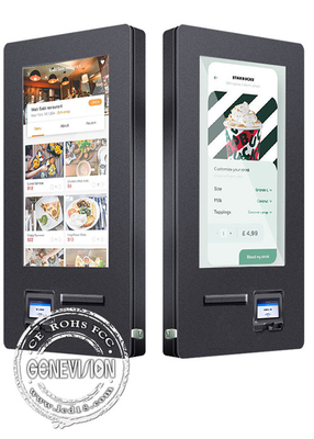 Paiement sans contact de mur de bâti d'individu de kiosque extérieur de service avec l'imprimante de scanner de QR