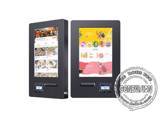 Refroidissement de fan de pouce IP65 du kiosque 32 de paiement d'individu de Qr Bar Scanner d'imprimante du bâti 80mm de mur