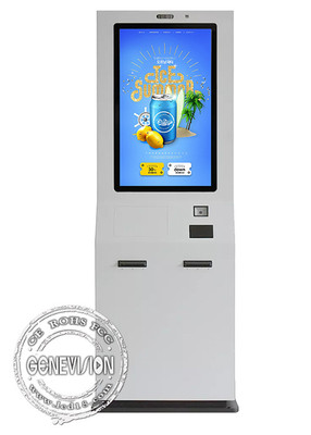 Kiosque capacitif extérieur d'écran tactile de service d'individu de 32 pouces avec l'imprimante et le scanner