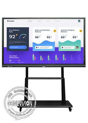 Verre anti-éblouissant 85 pouces 4K écran plat IR panneau Android Win 10 double système